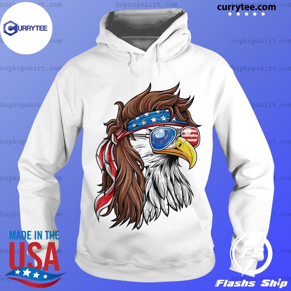 Currytee - Patriotic Bald Eagle Mullet USA American Flag 4th of July T ...